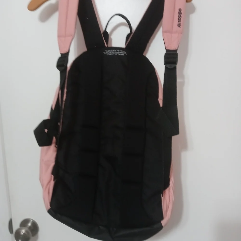 Adidas Classic Embroidered Logo Coral black padded laptop Collegiate Backpack - Picture 6 of 10